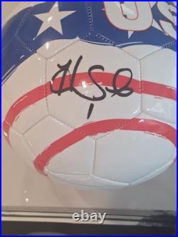 Hope Solo Signed Auto USA Full Size Soccer Ball and 8x10 Photo Primetime COA