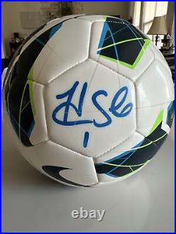 Hope Solo Signed Nike Soccer Ball JSA Certified