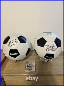 Hope Solo Signed Soccer Ball & Brandi Chastain Signed Soccer Ball- SCHWARTZ