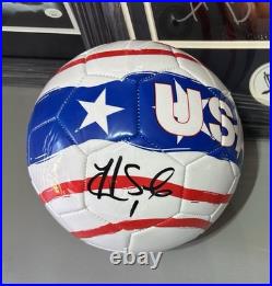 Hope Solo Signed USA Soccer Ball Olympic Gold Medalist Champion