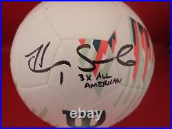 Hope Solo Signed Wilson Soccer Ball With 3 X ALL AMERICAN JSA WB456861
