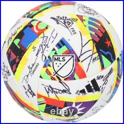 Houston Dynamo Signed MU Soccer Ball from 2024 MLS Season with24 Autos AE38398 Houston Dynamo Signed MU Soccer Ball from 2024 MLS Season with24 Autos AE38398