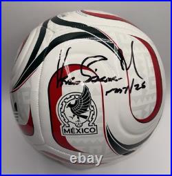 Hugo Sanchez #9 SIGNED Mexico National Team Soccer Ball Full Size 5 Photo PROOF