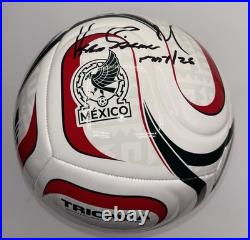 Hugo Sanchez #9 SIGNED Mexico National Team Soccer Ball Full Size 5 Photo PROOF