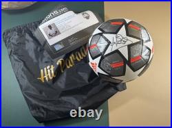 ICONS Patrick Kluivert Barcelona Signed 2021 UEFA Champs Soccer Ball COA