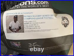 ICONS Patrick Kluivert Barcelona Signed 2021 UEFA Champs Soccer Ball COA