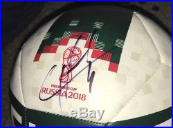 Javier Chicharito Hernandez Signed 2018 Mexico World Cup Soccer Ball Proof