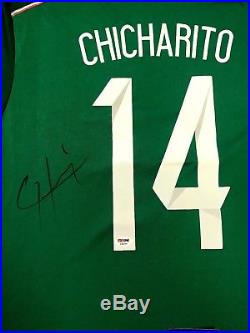 Javier Hernández Balcazar Chicharito Autographed Team Mexico Jersey PSA