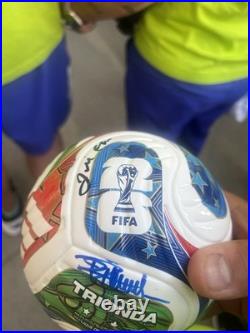 Jill Ellis, Arsene Wegner, Andoni Zubizarreta Autographed FIFA Mini Soccer Ball