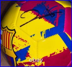 Joan Laporta Signed Barcelona Fc Logo Full Size Soccer Ball Coa