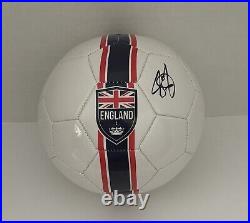 John Barnes Signed England Logo Soccer Ball Futbol Liverpool Fc Legend Jsa Coa