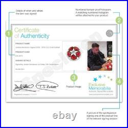 Jordan Henderson Signed 2018-19 Champions League Final Football. Display Case