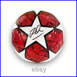 Jordan Henderson Signed 2018-19 Champions League Final Football. Display Case