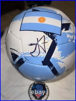 Julian Alvarez Signed Official Argentina Soccer Ball World Cup Champ Beckett Julian Alvarez Signed Official Argentina Soccer Ball World Cup Champ Beckett