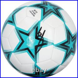Karim Benzema Real Madrid CF Signed Blue Champions League adidas Soccer Ball