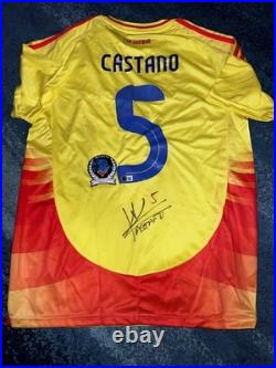 Kevin Castano Signed Columbia Soccer Jersey Legend Superstar Beckett
