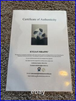 Kylian Mbappe 2018 FIFA World Cup Signed Soccer Ball COA Certificate of Auth