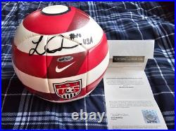 Landon Donovan Signed (Upper Deck Cert) Nike'Waldo' Prestige USA Soccer Ball Landon Donovan Signed (Upper Deck Cert) Nike'Waldo' Prestige USA Soccer Ball