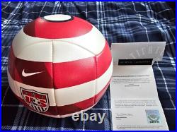 Landon Donovan Signed (Upper Deck Cert) Nike'Waldo' Prestige USA Soccer Ball Landon Donovan Signed (Upper Deck Cert) Nike'Waldo' Prestige USA Soccer Ball