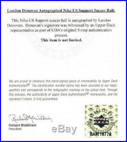 Landon Donovan Team USA Autographed USA Soccer Ball Upper Deck