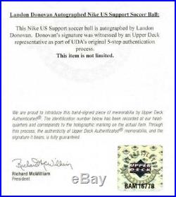 Landon Donovan Team USA Autographed USA Soccer Ball Upper Deck Fanatics