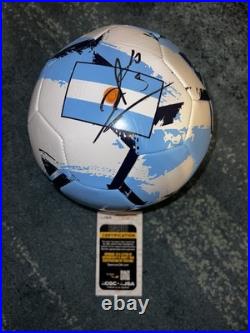 Leandro Paredes Signed Official Argentina Soccer Ball World Cup Champs JSA Auth