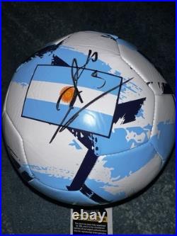 Leandro Paredes Signed Official Argentina Soccer Ball World Cup Champs JSA Auth