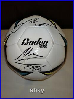 Leo Messi & Diego Maradona Autographed Baden Aero Soccer Ball WithCOA
