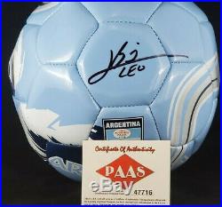 Leo Messi Signed Autographed Argentina Ball