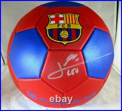 Lionel Leo Messi / Autographed F. C. Barcelona Logo Full Size Soccer Ball / Coa