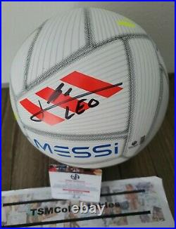 Lionel Leo Messi Autographed Soccer Ball COA Barcelona Barca Football