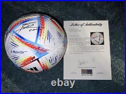 Lionel Leo Messi Signed 2022 World Cup Soccer Ball GOAT Miami PSA/DNA LOA