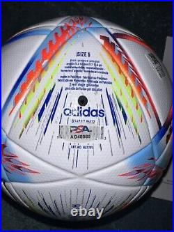 Lionel Leo Messi Signed 2022 World Cup Soccer Ball GOAT Miami PSA/DNA LOA
