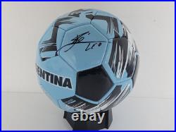 Lionel Leo Messi Signed Autographed Argentina Soccer Ball COA Lionel Leo Messi Signed Autographed Argentina Soccer Ball COA