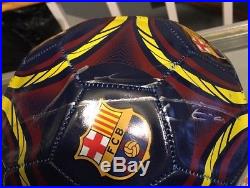 Lionel Leo Messi Signed Autographed FC Barcelona Soccer Ball COA JSA See Descrip