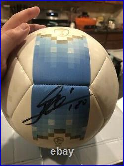 Lionel Leo Messi signed autographed Argentina soccer ball becket witnessed coa
