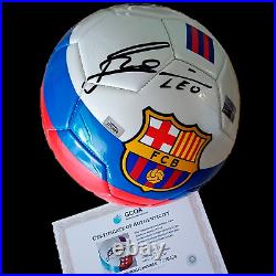 Lionel Messi Autographed Soccer Ball COA