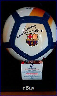 Lionel Messi Barcelona Autographed Soccer Ball with COA