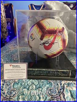 Lionel Messi Barcelona Fanatics Authentic Autographed Soccer Ball