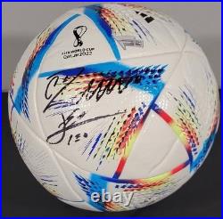 Lionel Messi & Cristiano Ronaldo Dual Signed/Auto 2022 World Cup Ball Fanatics