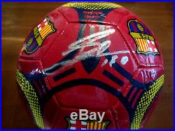 Lionel Messi Fc Barcelona Spain Soccer Signed Auto Fbc Soccer Ball Beckett Bas