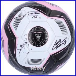 Lionel Messi, Luis Suarez, and Sergio Busquets Inter Miami CF Signed Soccer Ball Lionel Messi, Luis Suarez, and Sergio Busquets Inter Miami CF Signed Soccer Ball