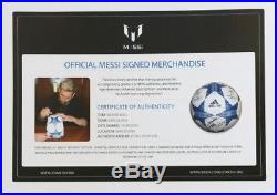 Lionel Messi Signed 2015/16 UEFA Champions League Soccer Ball Messi COA