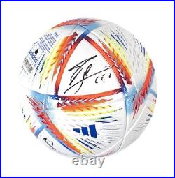 Lionel Messi Signed 2022 World Cup Soccer Ball In Acrylic Case