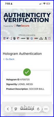 Lionel Messi Signed Autographed Soccer Ball with Fanatics COA AUTHENTIC