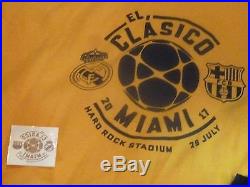 Lionel Messi Signed Barcelona Soccer Ball Plus El Clasico Miami T Shirt+more