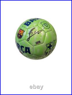 Lionel Messi Signed FC Barcelona Soccer Ball Autographed Barca Football GCOA COA