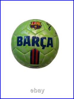 Lionel Messi Signed FC Barcelona Soccer Ball Autographed Barca Football GCOA COA