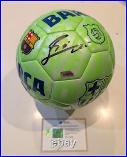 Lionel Messi Signed FC Barcelona Soccer Ball Autographed Barca GCOA COA Lionel Messi Signed FC Barcelona Soccer Ball Autographed Barca GCOA COA