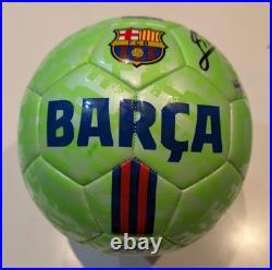 Lionel Messi Signed FC Barcelona Soccer Ball Autographed Barca GCOA COA
